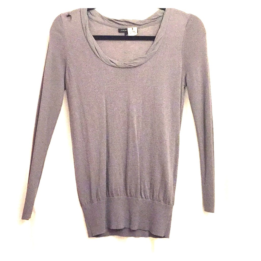 Banana Republic Gray wool modal knit top S